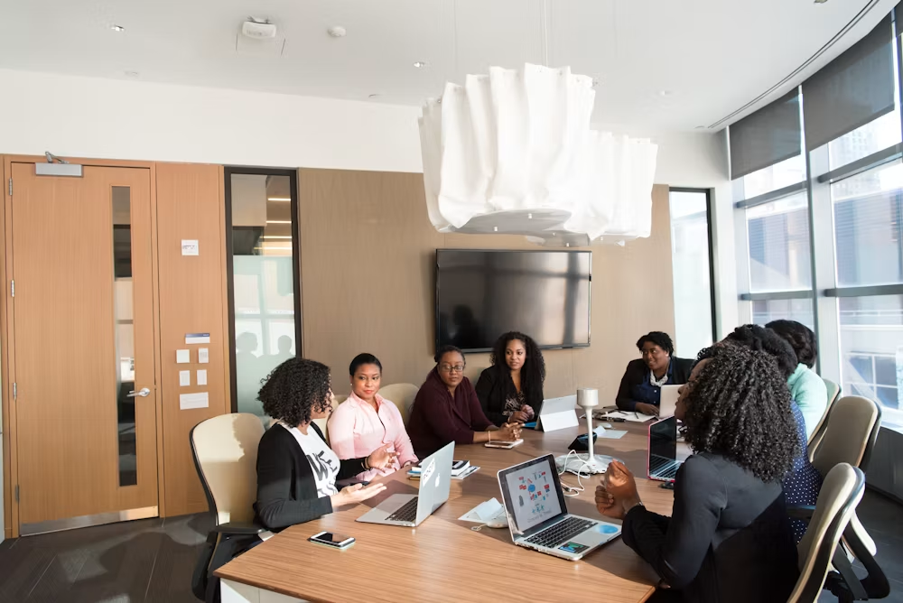 Small editorial team reviewing health content together