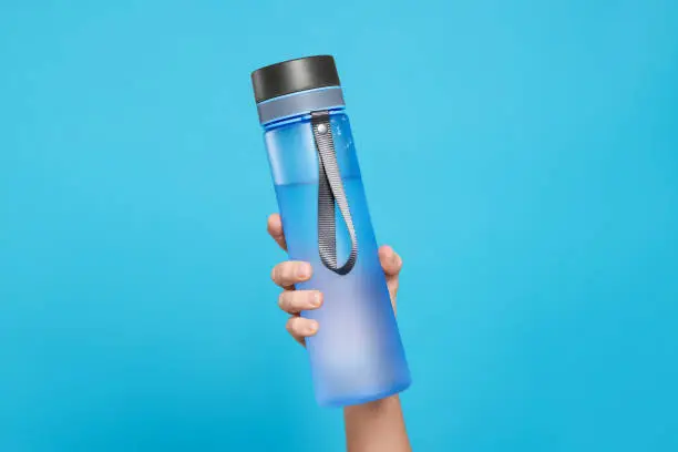 Reusable water bottle on a desk